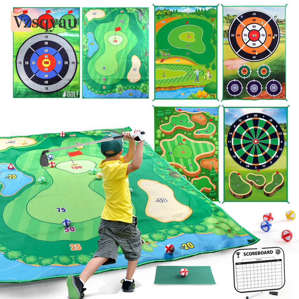 Party Games Golf - Spielmatte, löschbare Anzeigetafel, Club, klebrige Bälle,