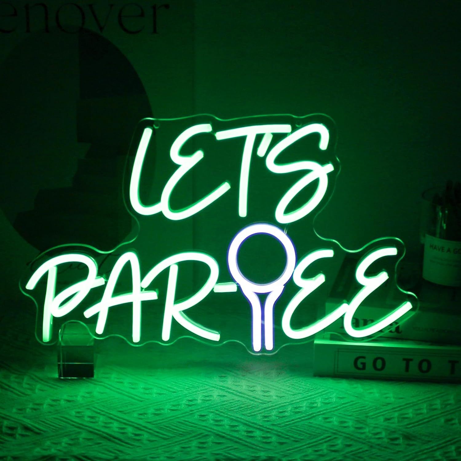 Party Games Golf - Lets Par Tee LED-Neonschild Grün Golfclub