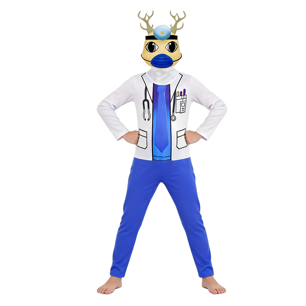 Party Games Animals - Tierklinik Hirsch-Doktor Overall Cosplay Kostüme Spielfigur