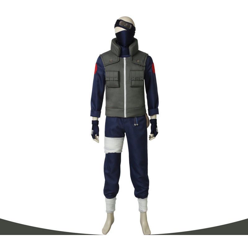 Party Games Animals - Kakashi Cosplay Kostüm Komplettset Ninja-Krieger Outfit