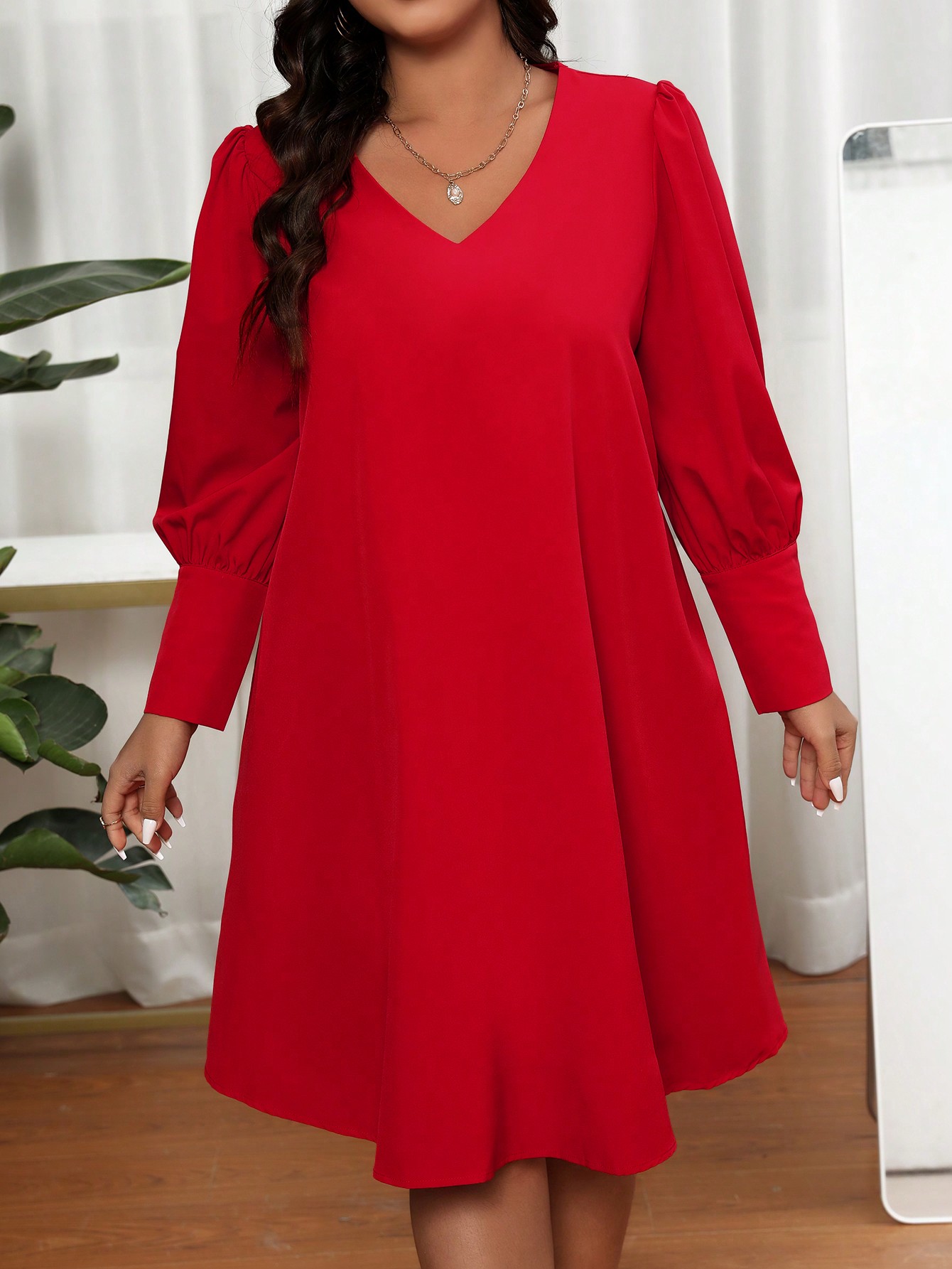 Damen Plus Size Kleid mit V-Au – Party Games Switch Bewertung und Preis