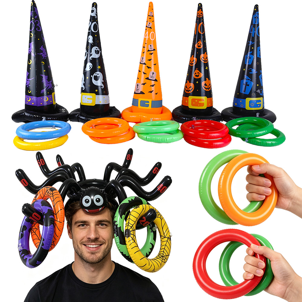 Aufblasbares Spinnen-Hexenhüte – Ring Toss Outdoor Bewertung und Preis
